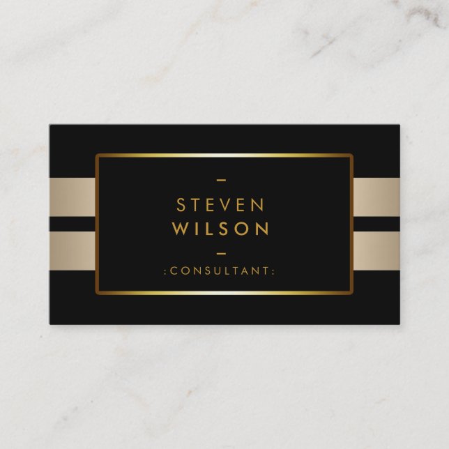 Gold Foil Faux Webben Computer Professionell Elega Visitkort (Framsida)