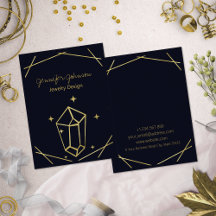 Gold Foil Geometric Earring Holder Black
