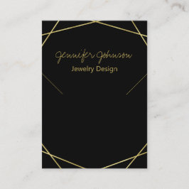 Gold Foil Geometric Necklace Visning Card Visitkort