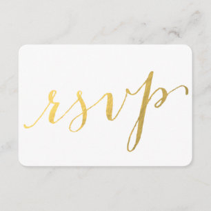 Gold Foil Glamor tryckt   Bröllop OSA-kort OSA Kort