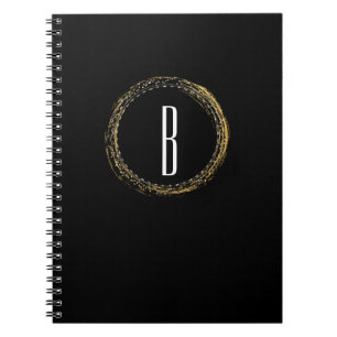 Gold Foil Gnistra Glamor Circle Notebook Journal Anteckningsbok Med Spiral