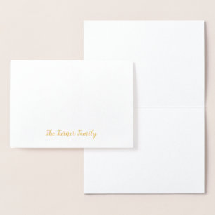 Gold Foil God jul Snowflake Monogram Folierat Kort