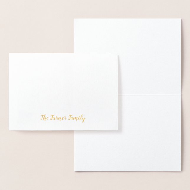 Gold Foil God jul Snowflake Monogram Folierat Kort (Display)