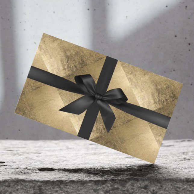 Gold Foil (Gold Foil) med moderna svarta band Rabattkort (Skapare uppladdad)