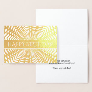 Gold Foil "GRATTIS PÅ FÖDELSEDAGEN!" Kort