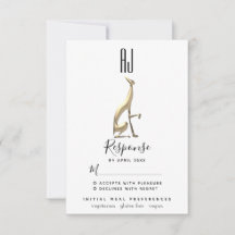 Gold Foil Greyhound Elegant Bröllop