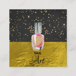*~* Gold Foil Guld Glitter Nail Art. polska Fyrkantigt Visitkort