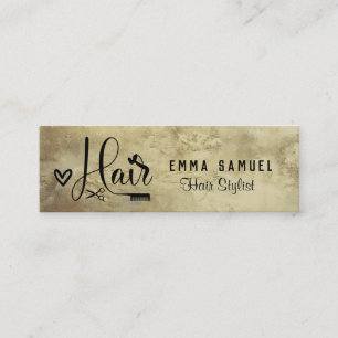 Gold Foil Hairstylist med minimal Elegant Mini Visitkort