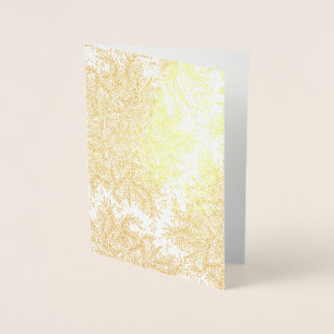 Gold Foil-hälsningskort Helgdag Snö Folierat Kort