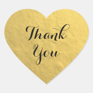 Gold Foil Heart Tack Sticker Hjärtformat Klistermärke