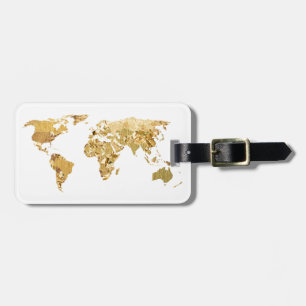 Gold Foil Karta Bagagebricka