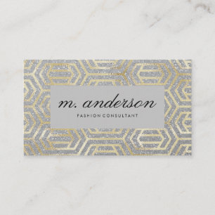 Gold Foil Luxury Mönster Visitkort