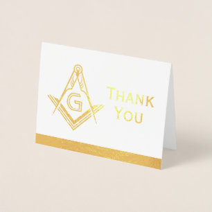 Gold Foil Masonic - tack för dina kort Freemason