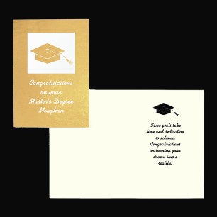 Gold Foil Master's Degree Studenten Card Folierat Kort