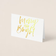 Gold Foil Merry & Bright Helgdag jul Photo