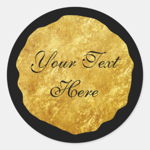 Gold Foil Modern Anpassade Round Sticker Runt Klistermärke