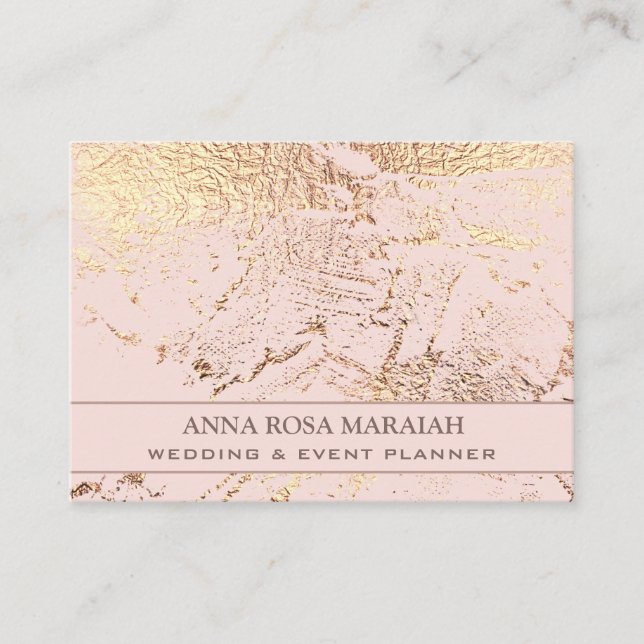 *~* Gold Foil Pastel Beauty Bröllop Elegant  Visitkort (Framsida)