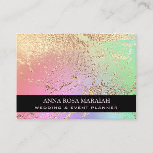 *~* Gold Foil Rainbow Beauty Bröllop Elegant Visitkort