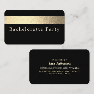 Gold Foil Rand, Bachelorette Party Biljett Inbjuda