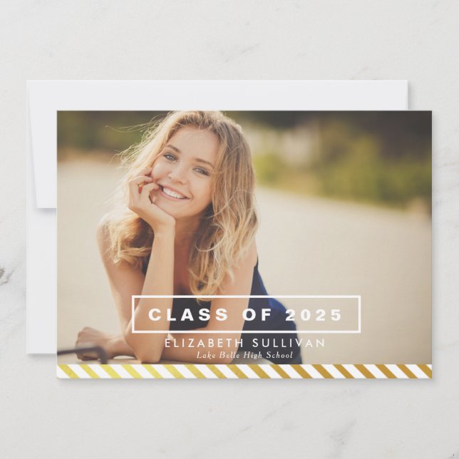 GOLD FOIL RAND | INBJUDAN TILL STUDENTFEST (Framsida)