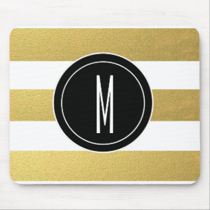 GOLD FOIL RAND SVART MONOGRAM MUSMATTA