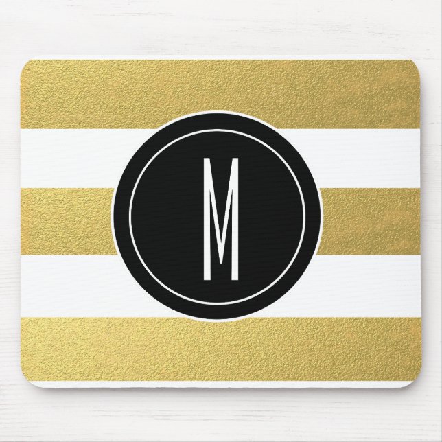 GOLD FOIL RAND | SVART MONOGRAM MUSMATTA (Framsidan)