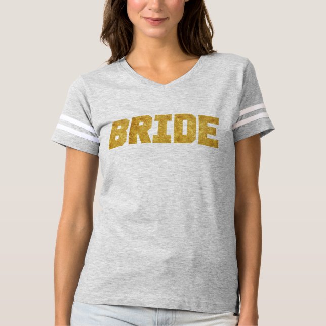 Gold Foil Sporty Bride Tee (Framsida)