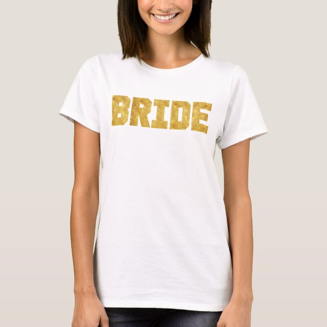 Gold Foil Sporty Bride Tee (Framsida)