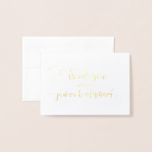 Gold Foil Tack Junior Bridesmaid Tack Folierat Kort