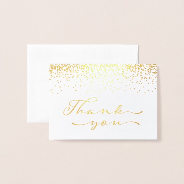 Gold Foil Tack Notecard Folierat Kort (Framsida med kuvert)