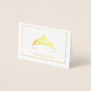 Gold Foil Tiara Mini Card Folierat Kort
