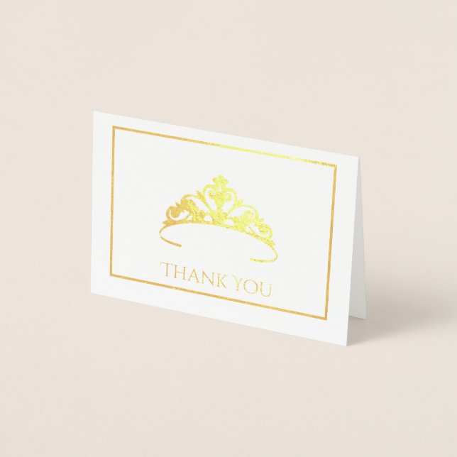 Gold Foil Tiara Mini Card Folierat Kort (Framsida)
