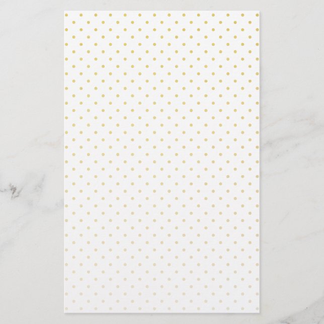Gold Foil Tiny Polkadot Mönster Brevpapper (Framsida)