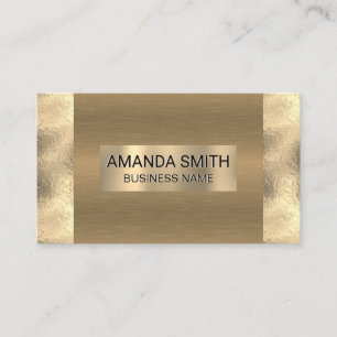 Gold Foil Trim Affärskortet Metallisk banderoll Visitkort