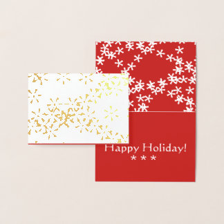 Gold Foil Winter Snö julhälsningskort Folierat Kort