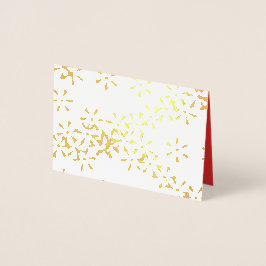 Gold Foil Winter Snö julhälsningskort Folierat Kort