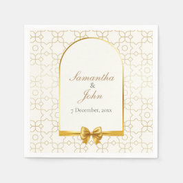 Gold Geometric Arch Art Deco Wedding Paper Napkins Pappersservett