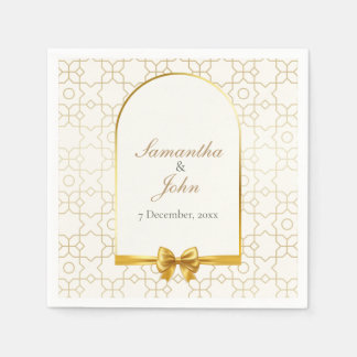Gold Geometric Arch Art Deco Wedding Paper Napkins Pappersservett