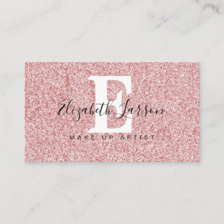Gold Glitter Makeup Artist Hair Salon Loyalty Card Visitkort