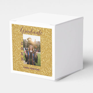 Gold glitter photo graduation add name class text presentaskar
