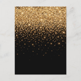 Gold Glitter Sparkle Elegant Luxury Texture        Vykort
