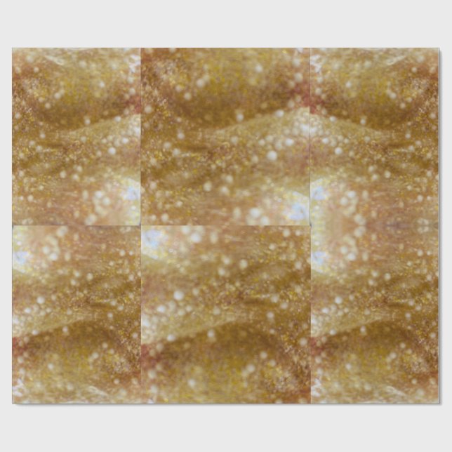 Gold Glitter Wrapping Paper Presentpapper (Platt)