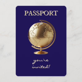 Gold Globe Passport Travel Books for Baby Tilläggskort