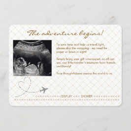 Gold Globe Passport Travel Display Shower Tilläggskort