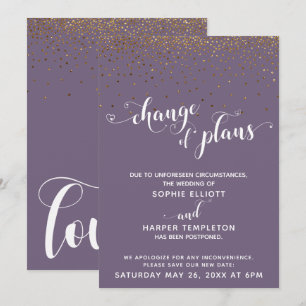 Gold & Grape Kompott Lila "Change of Plans" Kort
