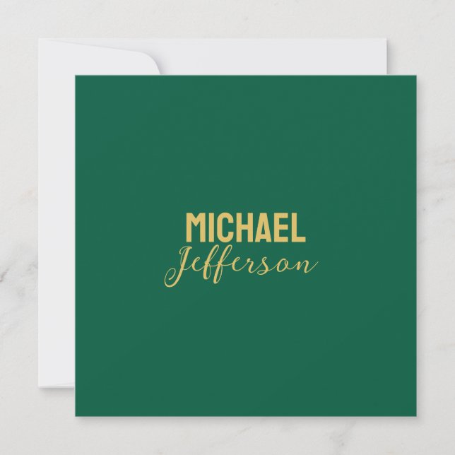 Gold green color elegant modern minimalist name (Framsida)