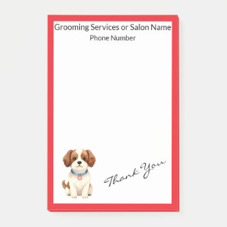 Gold Grooming Pet Personalized Elegant Collection Post-it Block