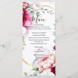 Gold Halo Garden Peonies & Orchids Floral Wedding  Meny