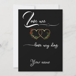 Gold heart funny quote black Flat Holiday Card Julkort