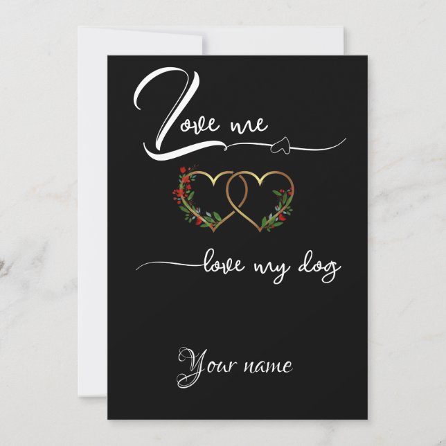 Gold heart funny quote black Flat Holiday Card Julkort (Framsida)